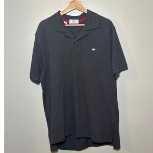 Men's Size L Southern Tide SkipJack Dark Gray Polo Golf Shirt Organic Cotton